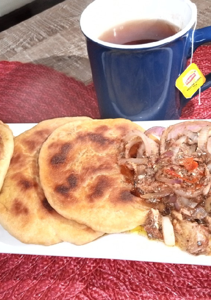 A picture of Super soft naan bread.