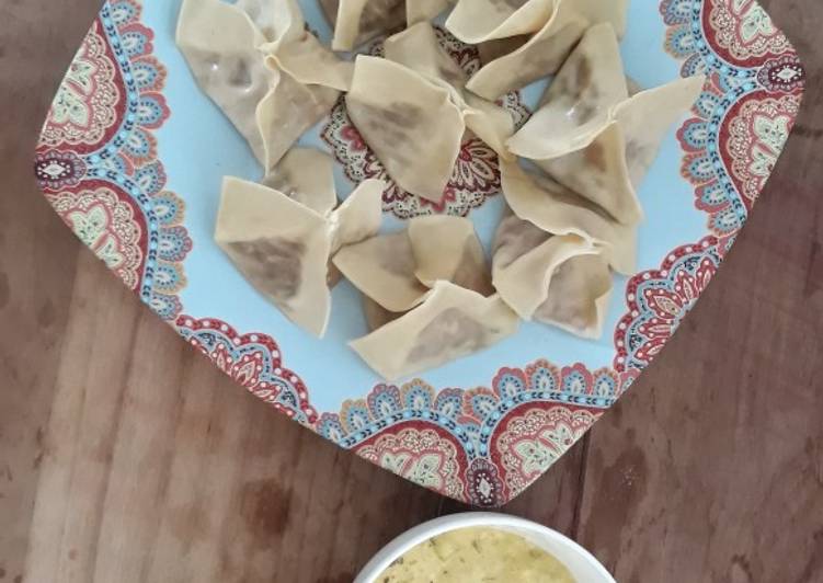 Bahan meracik Pangsit Turki alias Manti Ayam Kuah Kari Anti Gagal