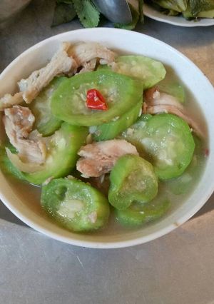 Hình của món Canh lạc mướp.