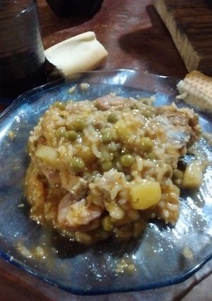 Una foto de Guiso de arroz anti frio