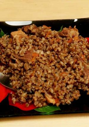 Una foto de Trigo sarraceno con carne
