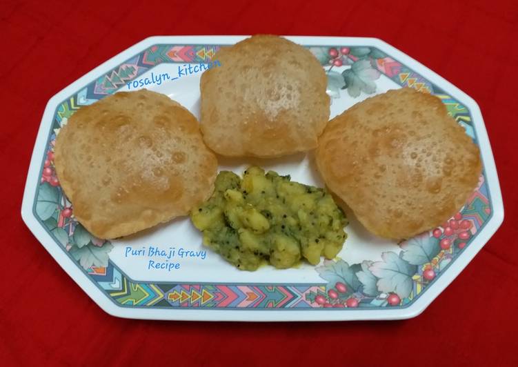 Recipe of Super Quick Puri Bhaji Gravy Recipe