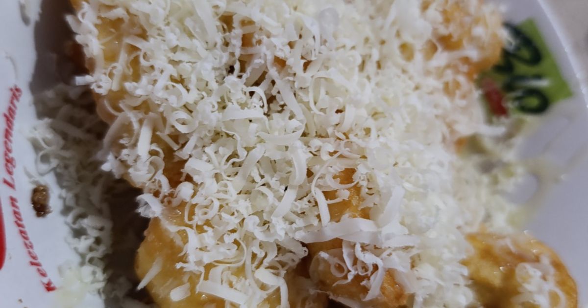 Pisang goreng toping keju