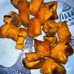 A picture of Honey roasted sweet potatoes.
