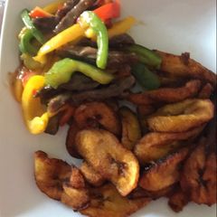 A picture of Spicy Sweet & Sour Stir Fry with Plantain.