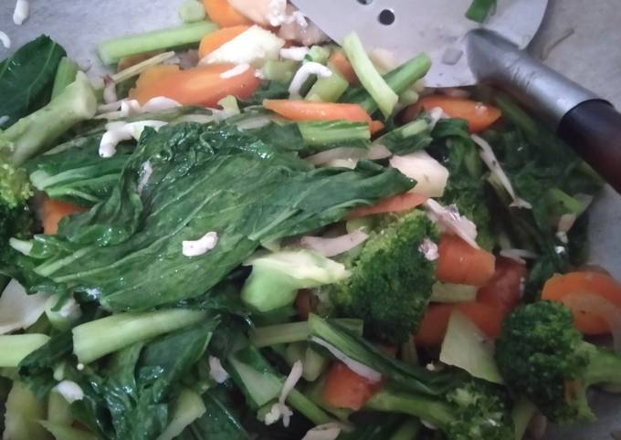 Cara Gampang Menyiapkan Capcai teri segar murah sehat Anti Gagal