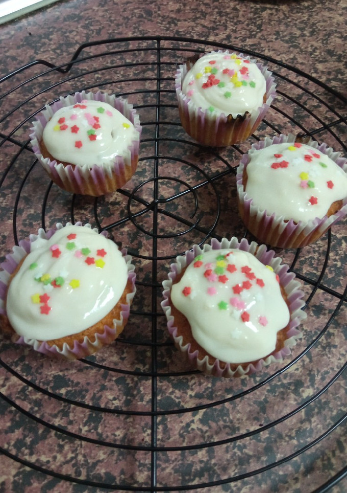 Una foto de Muffins de zanahoria con frosting de queso