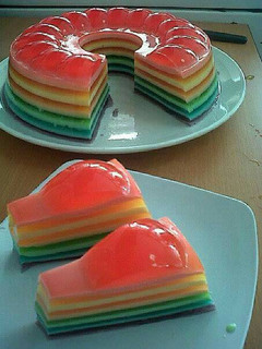 Foto resep Puding pelangi (Rainbow pudding)