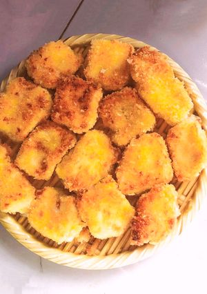 Hình của món Bánh sữa tươi chiên giòn.
