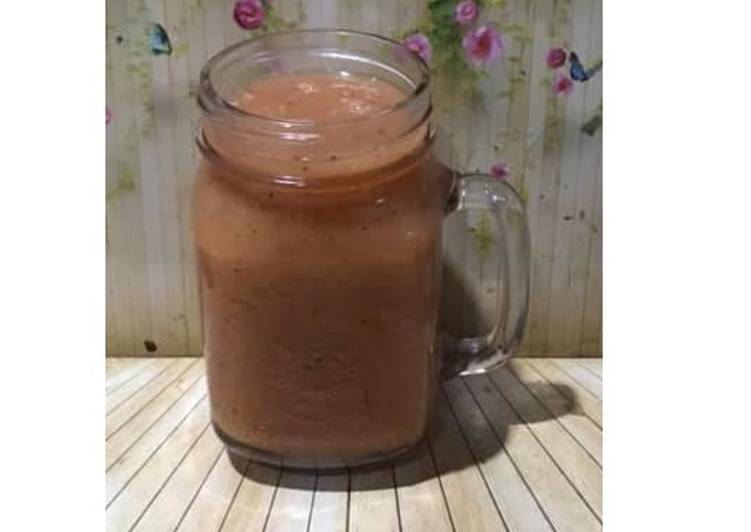 Cara Gampang Membuat Diet Juice Papaya Avocado Pear Dates Strawberry Blackcurrant, Bikin Ngiler