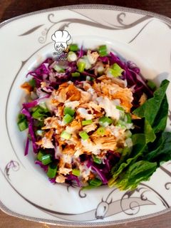 عکسی از دستور سالاد رژیمی مرغ و سبزیجات