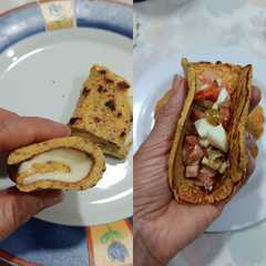 A picture of Panqueques de garbanzos sin gluten.