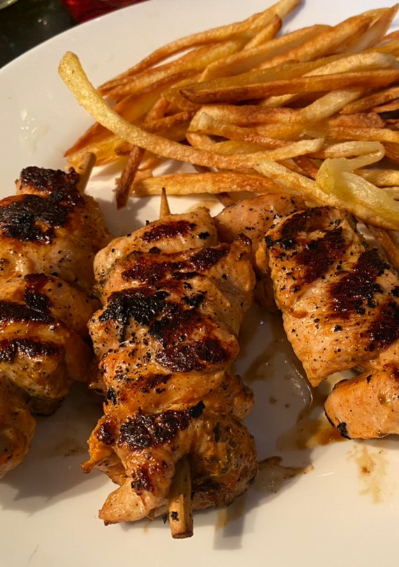 Una foto de Pincho moruno de pavo