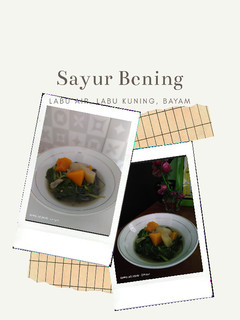 Foto resep Sayur bening labu putih, labu kuning dan bayam