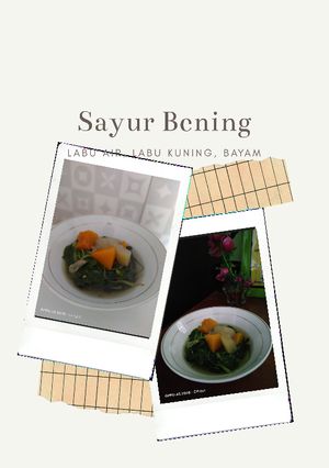 Foto resep Sayur bening labu putih, labu kuning dan bayam