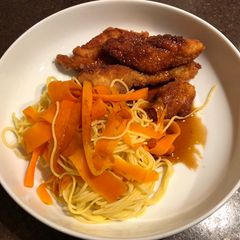 A picture of Chicken Katsu stir fry.