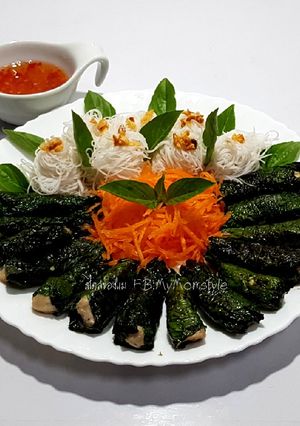 รูปของ อกไก่ย่างใบชะพลู