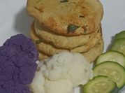 Una foto di hamburger di zucchine