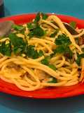 Mis spaghetti alle vongole. Para mi mamá
