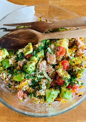 Une photo de ☆Crispy Rice Salmon Salad☆