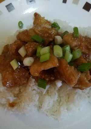 A picture of Honey Sesame Chicken.