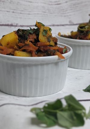 A picture of Methi Gajar Ki Sabzi.