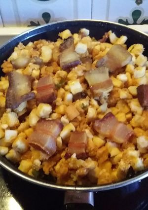 Una foto de Migas extremeñas por el chef David rico rico arribererchi