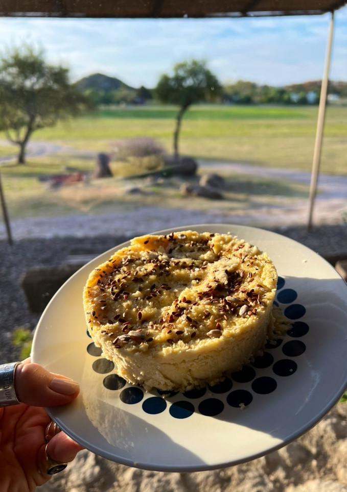 Una foto de Mini torta de mandarina y coco 🍊