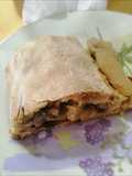 Strudel salato senza burro con funghi e fontina