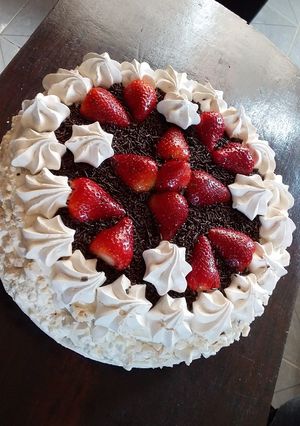 Una foto de Postre de frutilla y vainilla