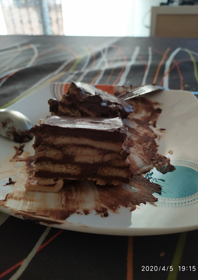Una foto de Tarta de chocolate y galletas