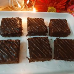 Chocolate brownies A picture of Chocolate brownies.
