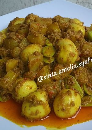 Foto resep 018. Kalio Telur puyuh, petai dan kentang (Warisan Ibu) ❣️🌶️