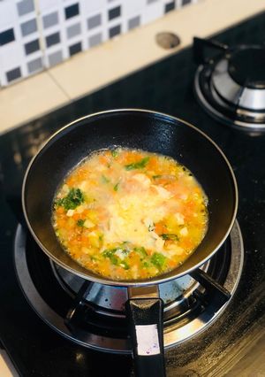 Foto resep Mpasi 10+ Sup Kentang Wortel Bayam Keju
