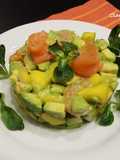 Tartare de saumon fumé mangue et avocat