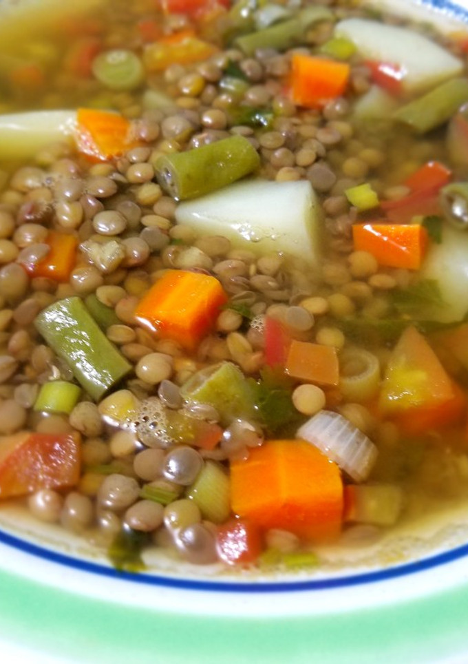 Una foto de Lentejas con verduras