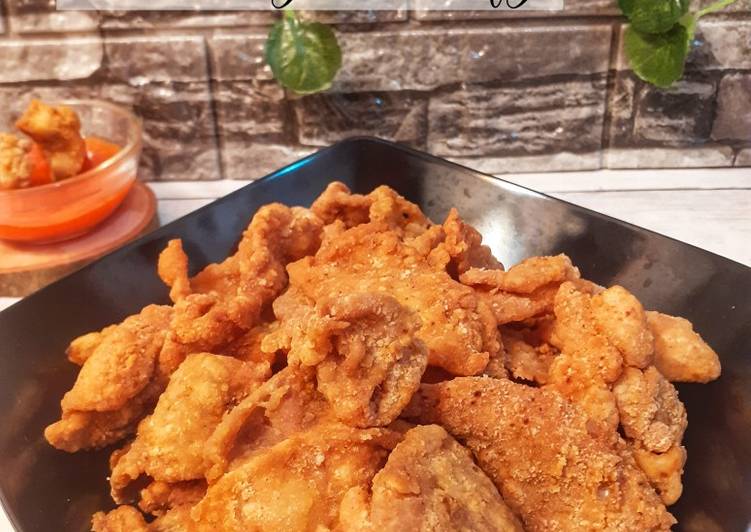 Resep @GURIH Kulit Ayam Crispy masakan harian