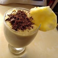 A picture of Banana,avocado, pineapple smoothie#favoriteeasterrecipe.