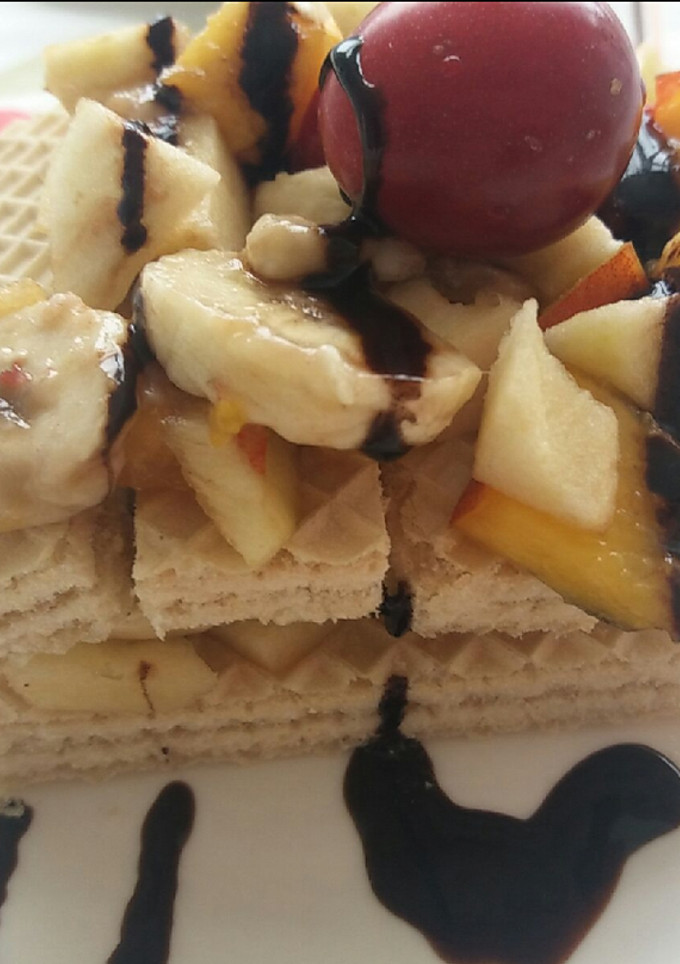 Una foto de Falsa lasaña de frutas