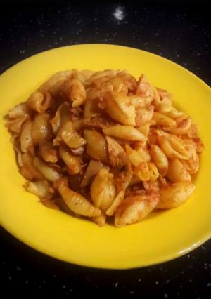 عکسی از دستور ماکارونی با تن ماهی