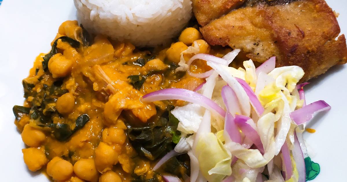 Garbanzos con Pescado Frito Receta de Diana Cordero Cookpad