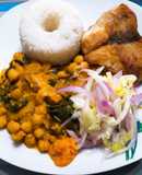Garbanzos con Pescado Frito