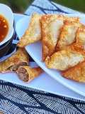 Fried Wagyu Beef Wontons with Duck Sauce