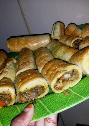 A picture of Baked fish rolls.