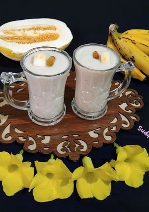 A picture of Musk Melon Banana Smoothie.