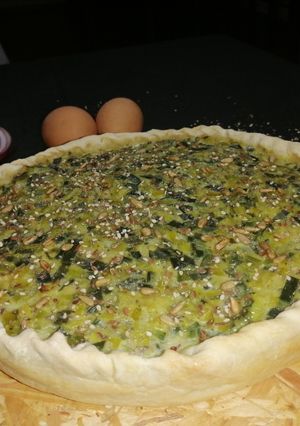 Una foto de Tarta de puerros sencilla y muy rica