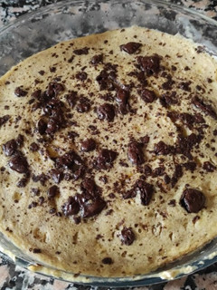 Una foto de Snack de plátano y chocolate al microondas
