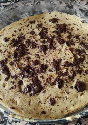 Una foto de Snack de plátano y chocolate al microondas