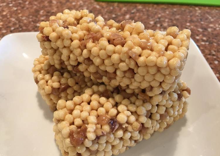 Easiest Way to Prepare Super Quick Homemade Toffee Pecan protein krispie bar