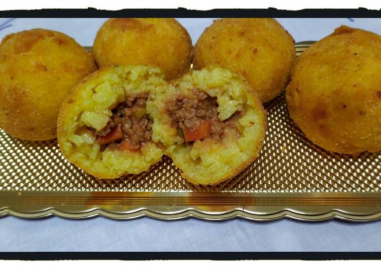 Ricetta Arancine Al Ragu Di Carne Di In Cucina Con Flo Cookpad